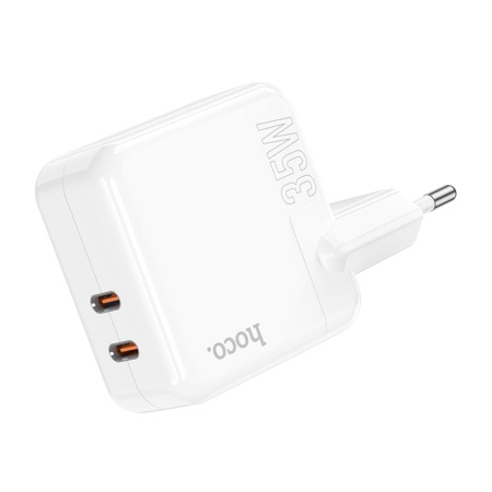 СЗУ HOCO C110A 2xUSB-C 35W PD 3.0, белое